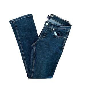 Southpole Black Low Waisted Boot Cut Jeans with Gold Embroidery